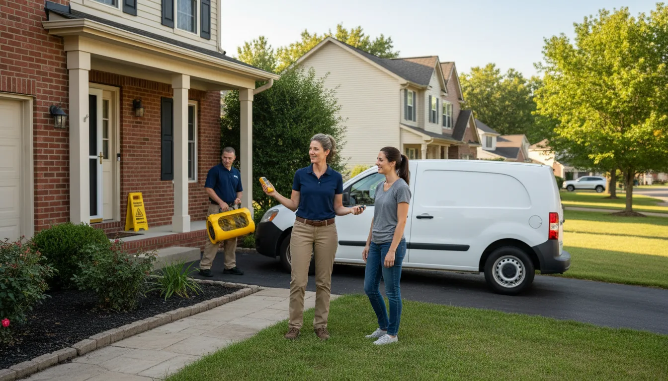Residential water damage restoration in Hutsonville, IL